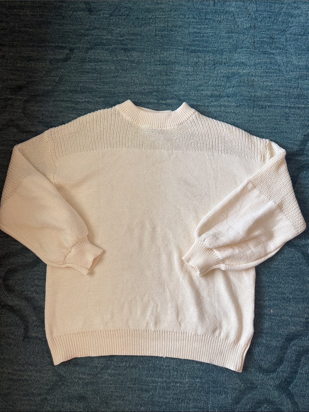 Classic Cream Crewneck Sweater — Women's Cozy Knit Pullover